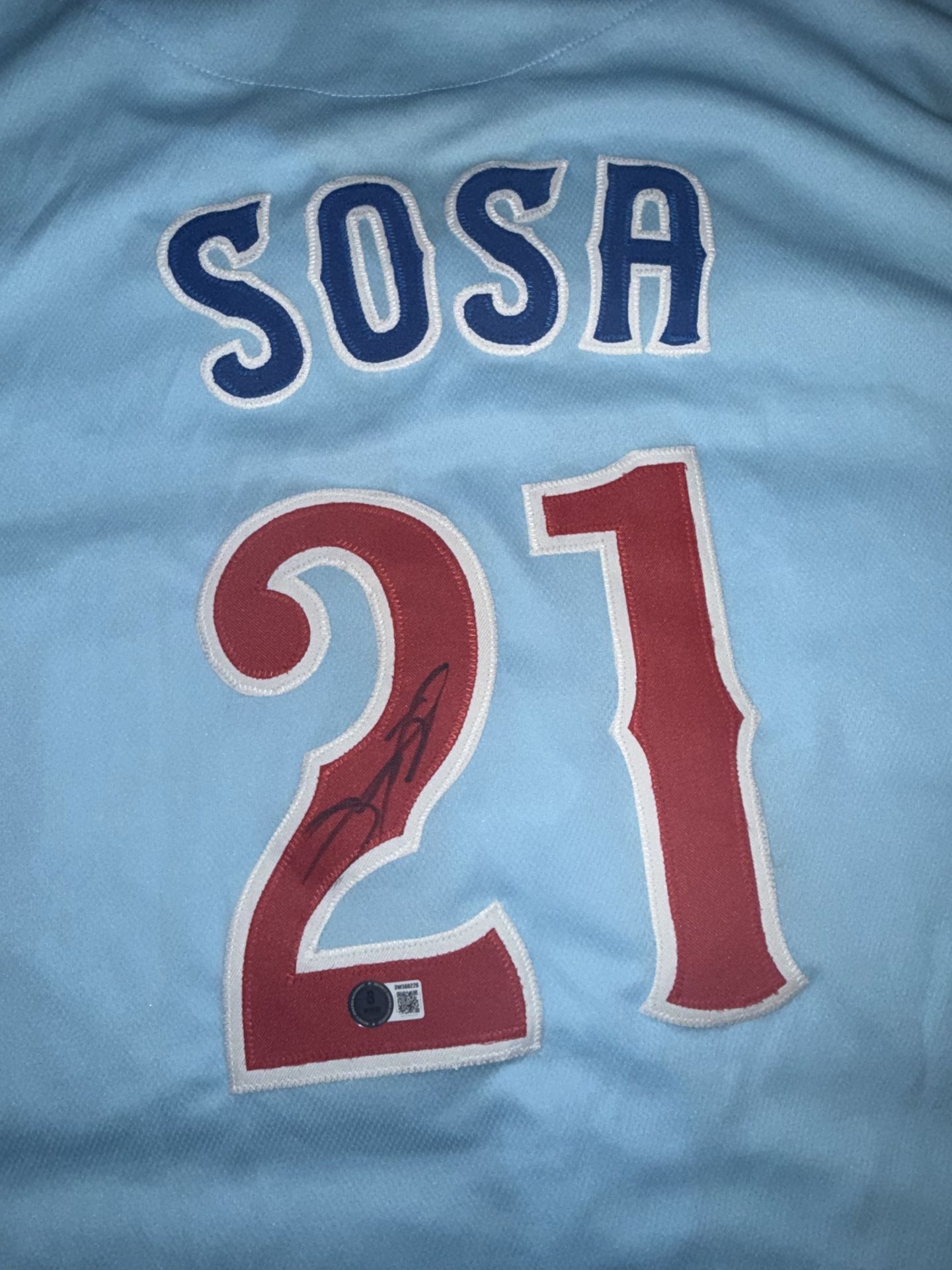 Sammy Sosa Signed Autographed Jersey Beckett Chicago Cubs