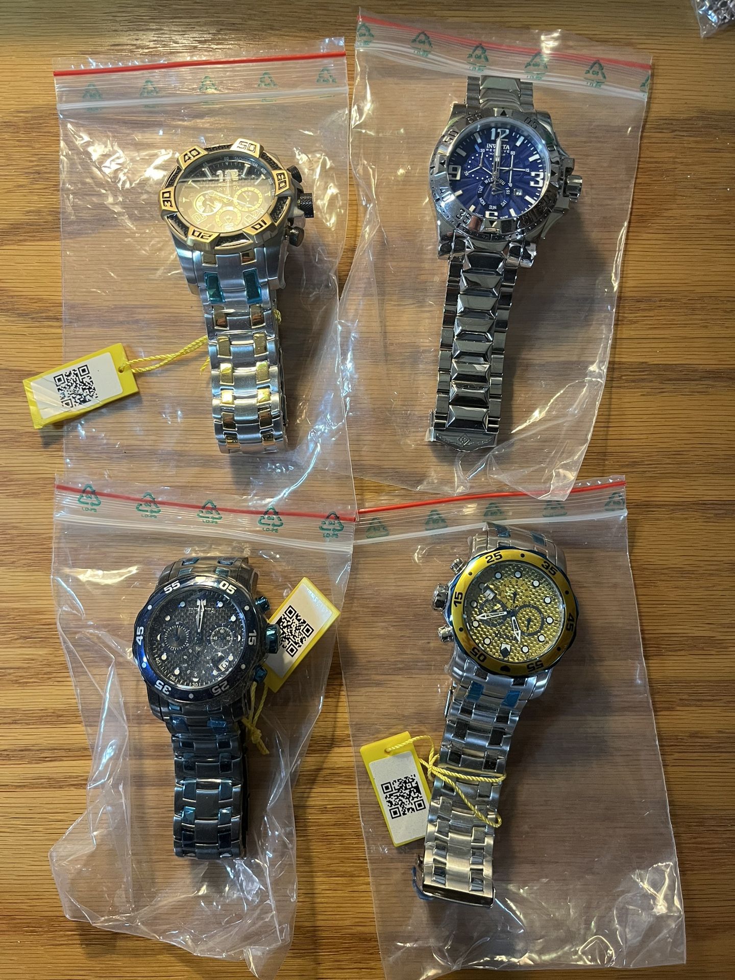 4 New INVICTA Mens Watches