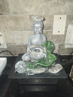 Buddha Tabletop Water Fountain with LED