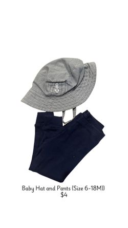 Baby Hat and Pants (Size 6-18M)