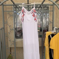 White Strapless Summer Dress