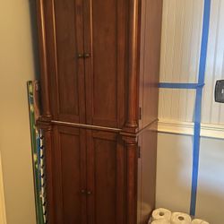 Beautiful Cherry Pantry or Clothing Armoire