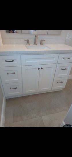 White vanity