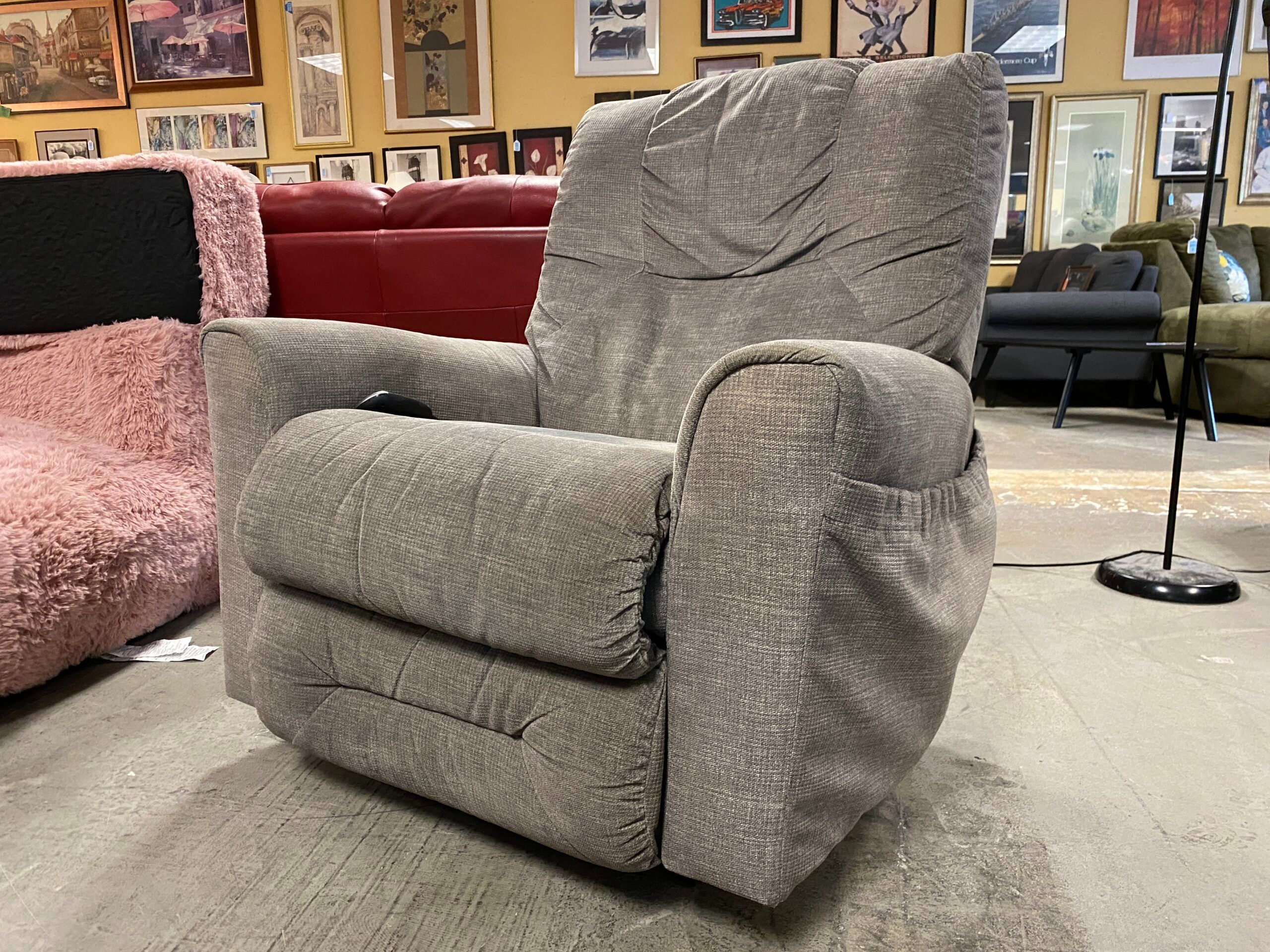 LA-Z-BOY Sage Green Heat Massaging Rocking Power Recliner