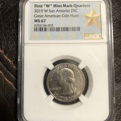 Graded W Mint Quarter 