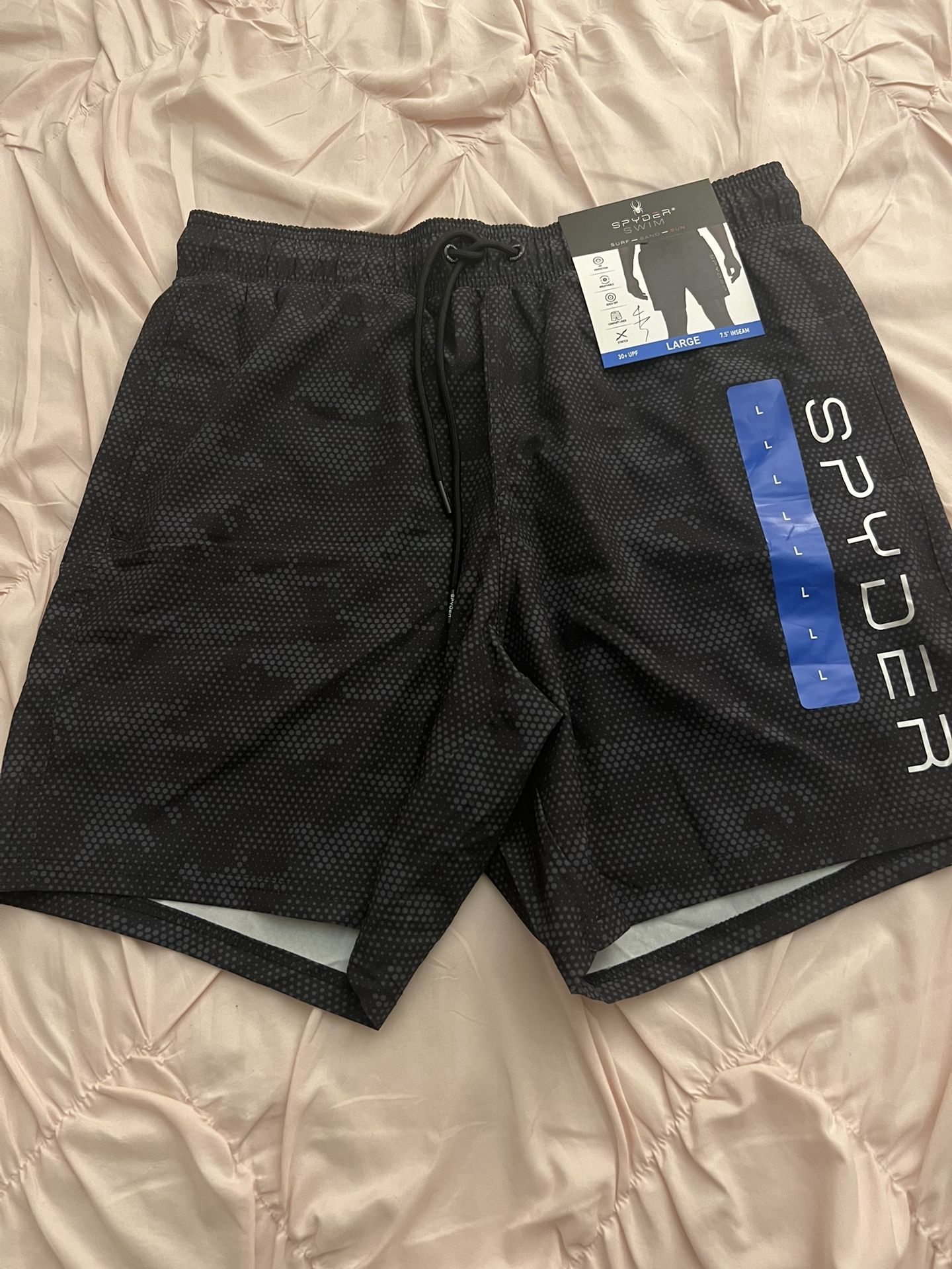 Large Black Men’s Spyder Swim Shorts