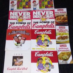Campbell Soup calendars and recipe books