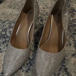 Sliver sparkle heels US women 10 shoe size 