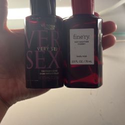 Finery mini bottle perfume , and Victoria secret Very Sexy fragrance mist