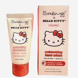 The Crème Shop x Hello Kitty Strawberry Peach Moisturizing Hand Crème - Pink/Red