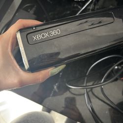 Xbox 360 With 2 Controls And 8 Games 
