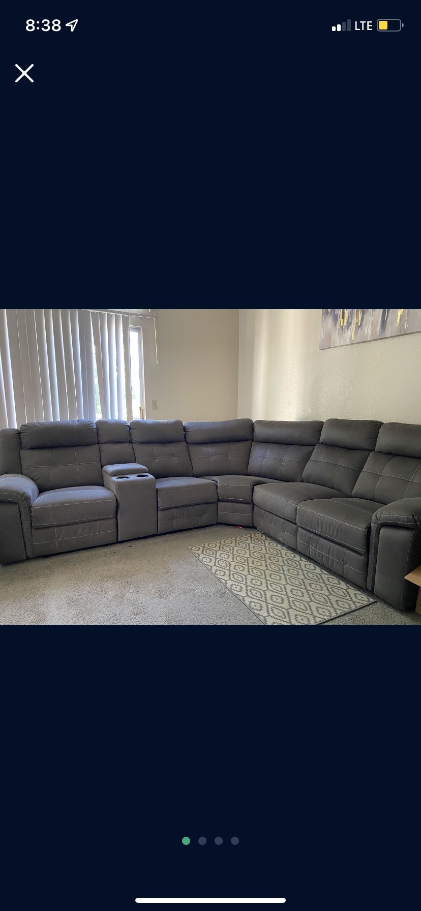 Drk Grey Sectional Couch