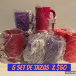 (5) Sets Dé Tazas