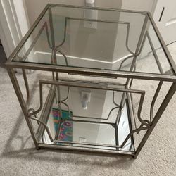 Metal And Mirrors/ Glass Coffee Table 