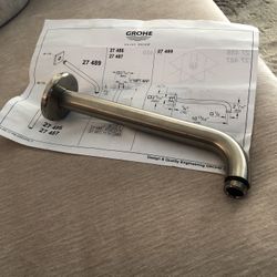 Grohe 12” rain shower arm with round flange 