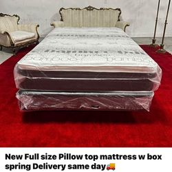 Full size pillow top Mattress + box spring 