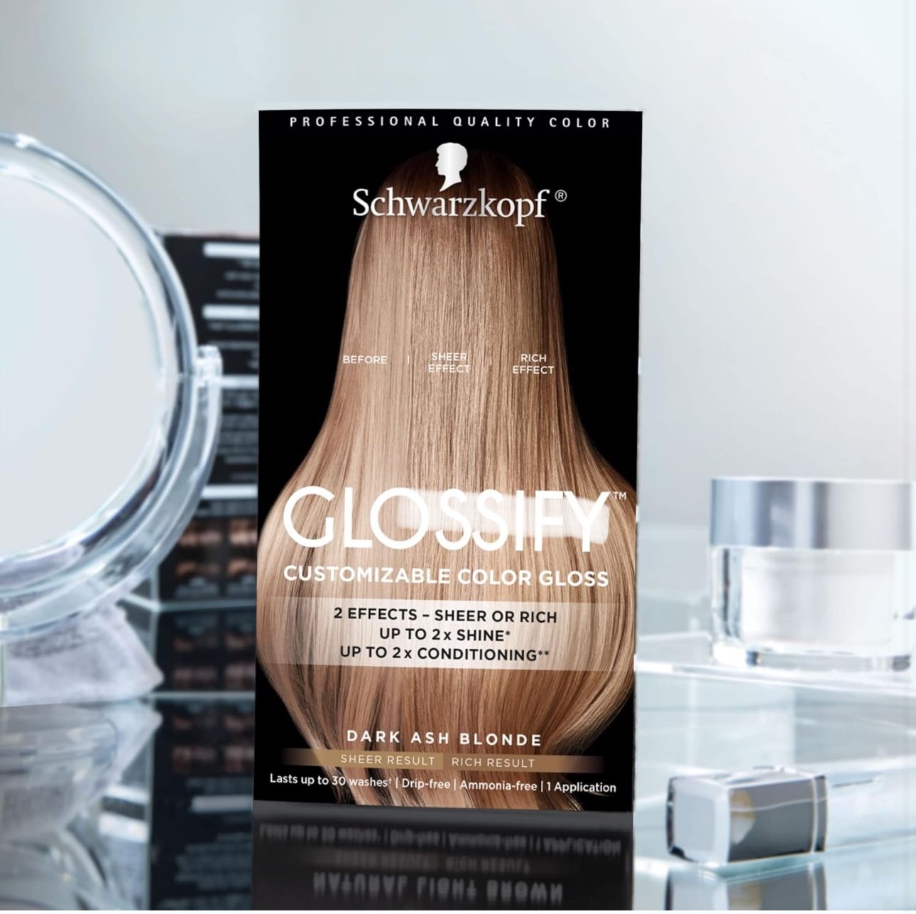 Schwarzkopf Glossify Customizable Color Gloss, Dark Ash Blonde
