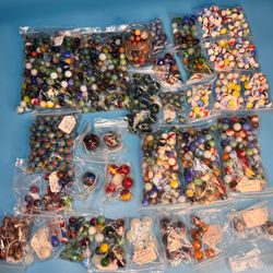 Over 1000 Vintage Marbles various sizes
