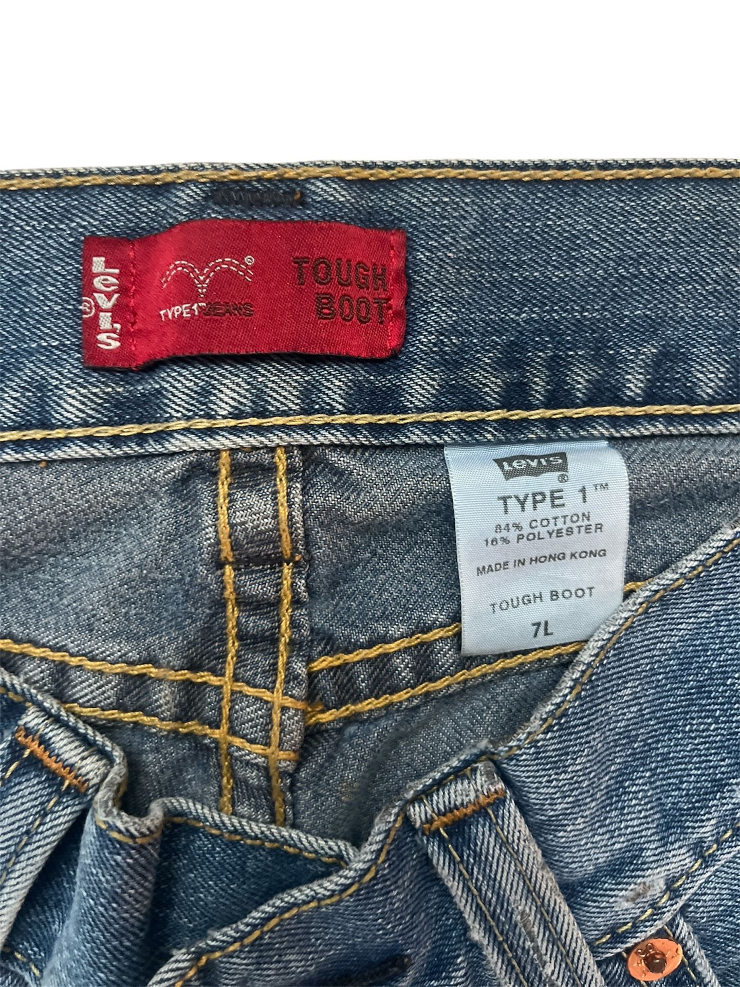 Levi’s Type 1 “tough boot” jeans (7 long) Vintage Levi’s Type 1 Tough Boot