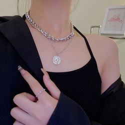 New Double Layers Necklace, Face Necklace, Shipping Available 