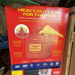 5-Gallon Metal Gasoline Can -Eagle-