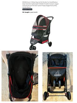 3 Wheel Dog Cat Pet Stroller for Small/Medium Dogs Cats Best Lightweight Foldable Portable Compact 