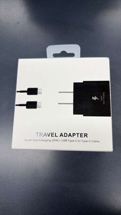 Original 25W Super Fast Charger For Samsung & IPhone with USB-C to USB-C Cable