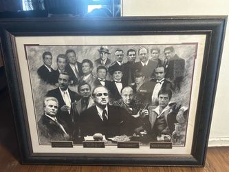 Gangster Movie Collage Framed Art Print