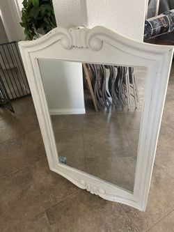 White Large Mirror