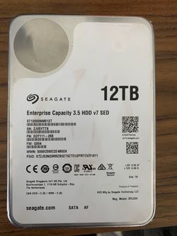 Seagate 12TB Enterprise Capacity 3.5 HDD v7 SED