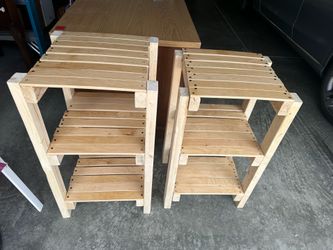 Heavy duty solid wood racks NEW