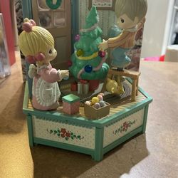 1994 Precious Moments “Happy Holidays To You. Musical Carousel 