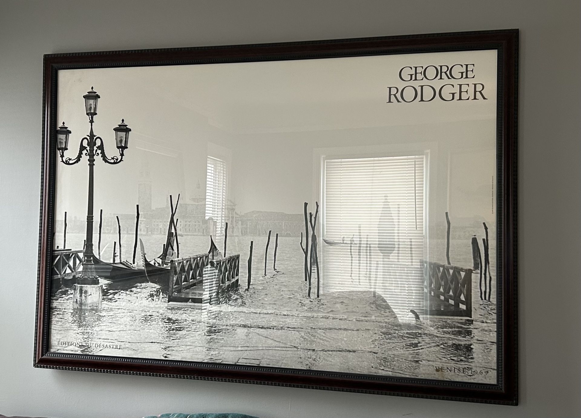 Black And White Venice 1969 George Rodgers Art Print Large 