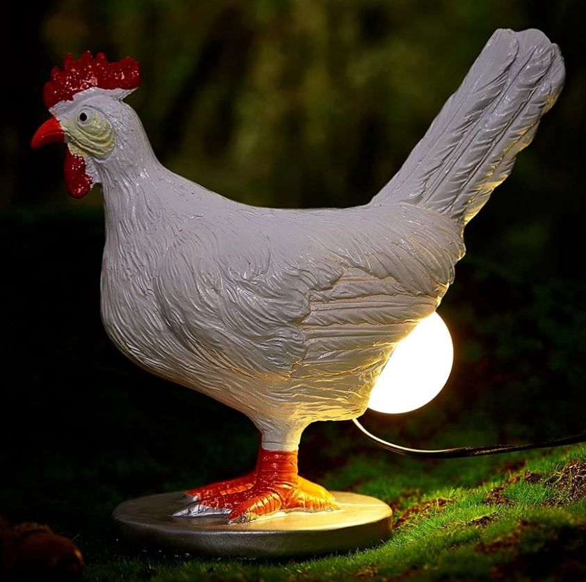 3D Chicken Egg Night Light, Lifelike Resin Egg, Warm Glowing Bedside Lamp, Novelty Gift