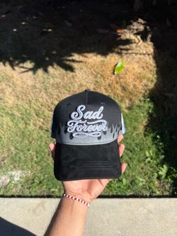 Sad Forever Black Snapback Hat