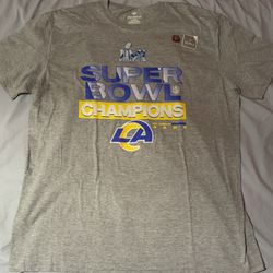 Los Angeles Rams Super Bowl 56 Champions NFL Fanatics Shirt; Men’s XL