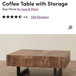 Joss And Main Mullins Storage Coffee table