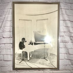 1971 Framed John Lennon Poster With 45 vinyls 