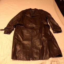 Vintage, leather trenchcoat