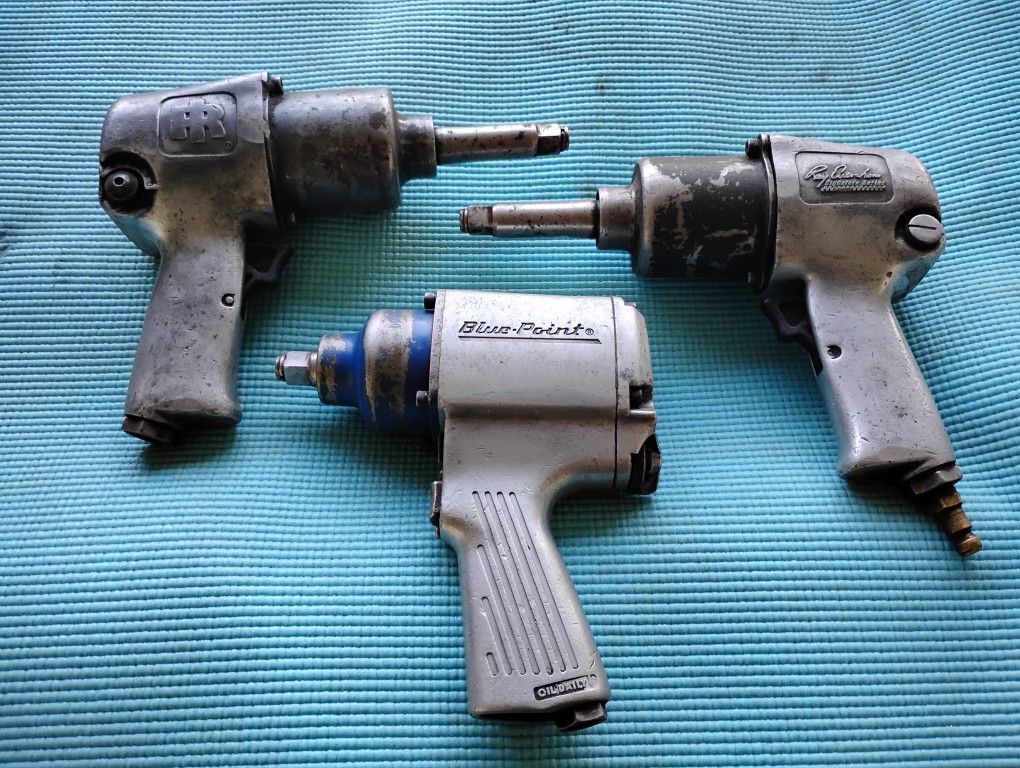 3x Air Impact Wrenches 1/2" Ingersoll Rand Bluepoint