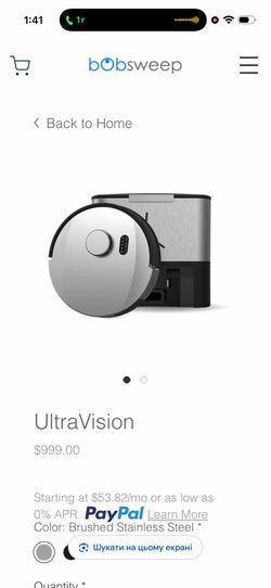 bObsweep UltraVision Self-Cleaning Robotic Vacuum and Carpet Mop