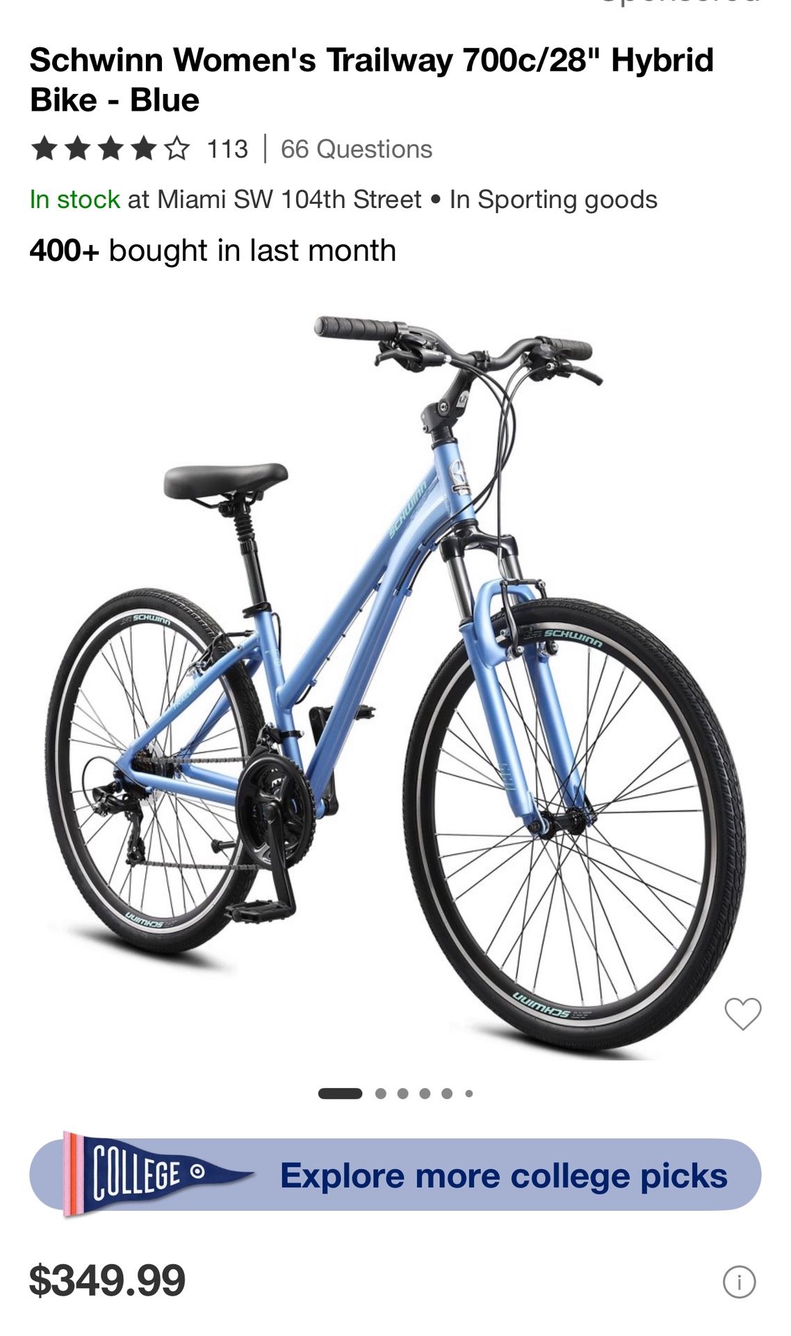 Schwinn Trailway Bike 700c 28” Aluminum