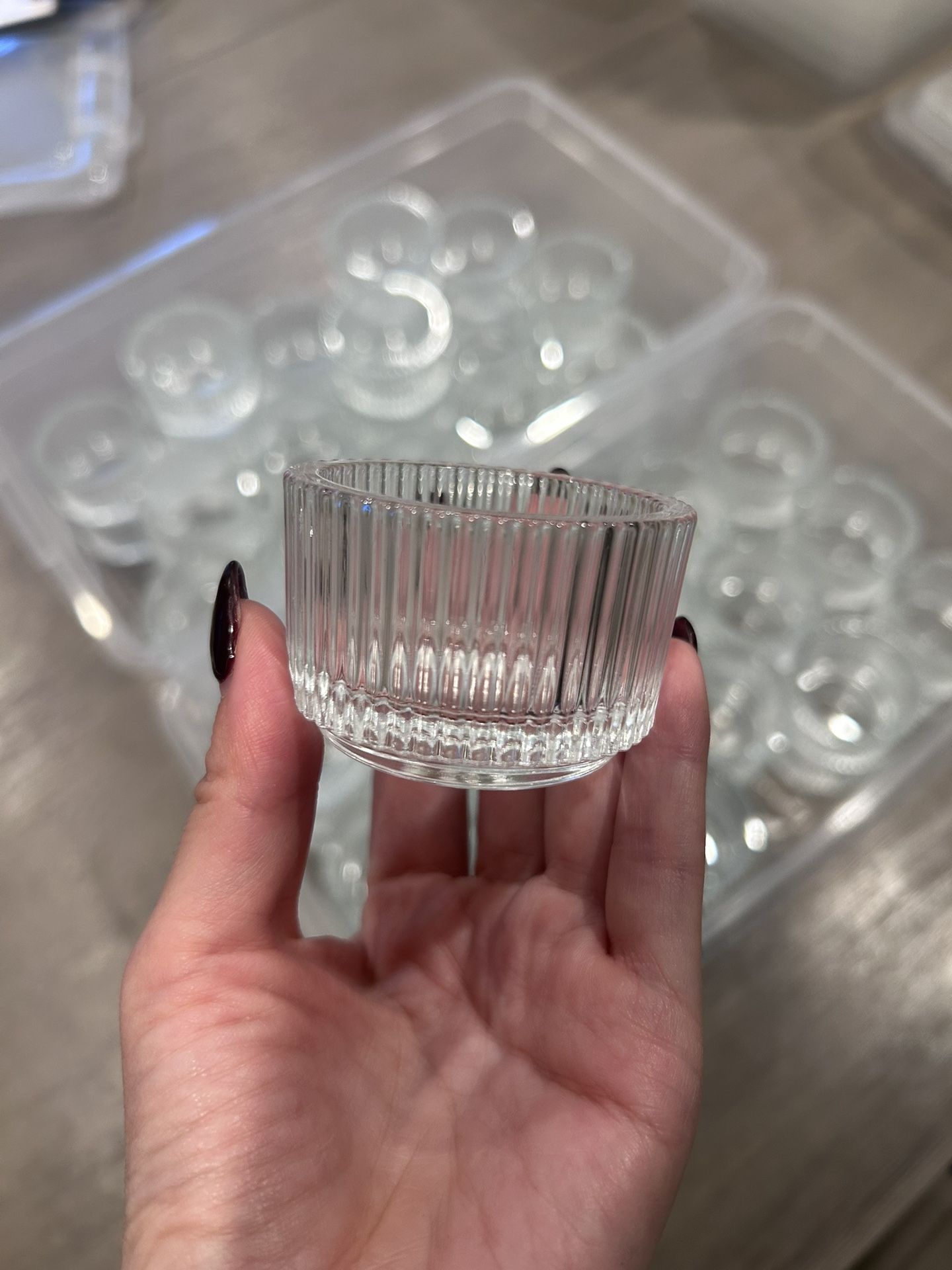 Clear Tealight Candle Holders