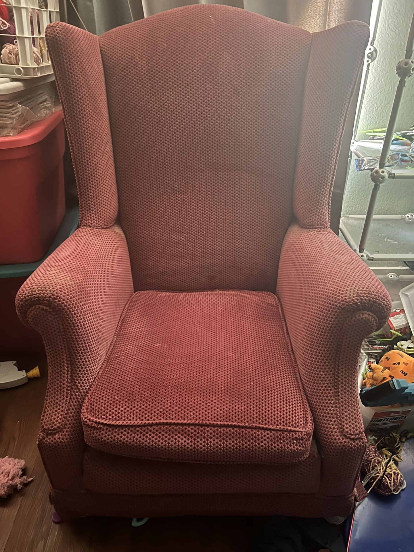 Set Of 2 Vintage Victorian Wingback Chairs
