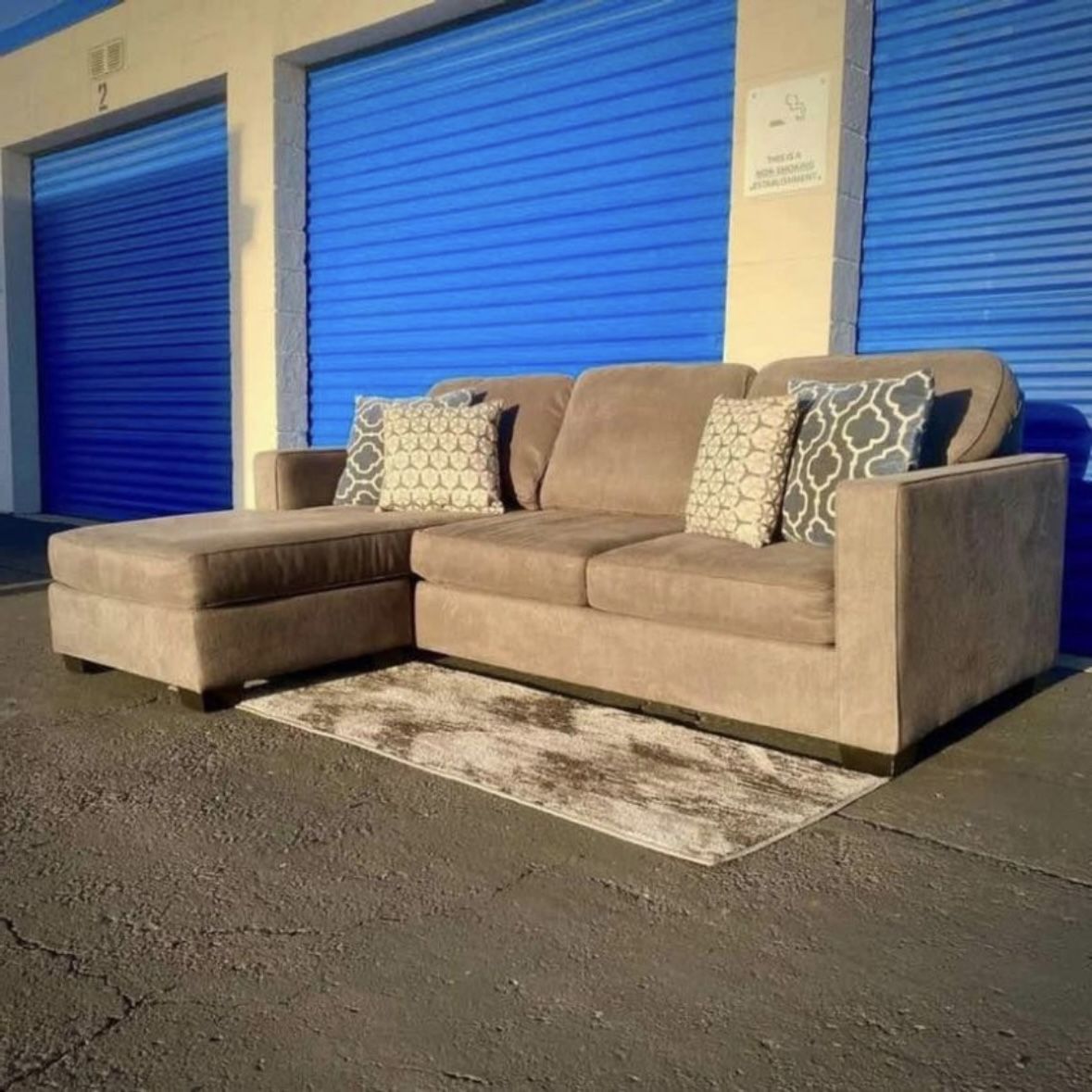 Gray Modern Reversible Sectional Sofa