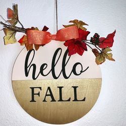 Hello Fall! Door Sign