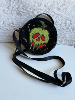 Poison Apple Sequin Round Crossbody Bag