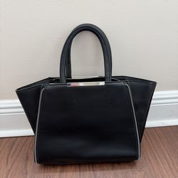 Pimkie Black Handbag with Silver Zippers