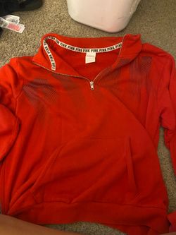Red quarter zip