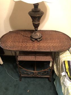 Antique Metal Table with 2 Chairs